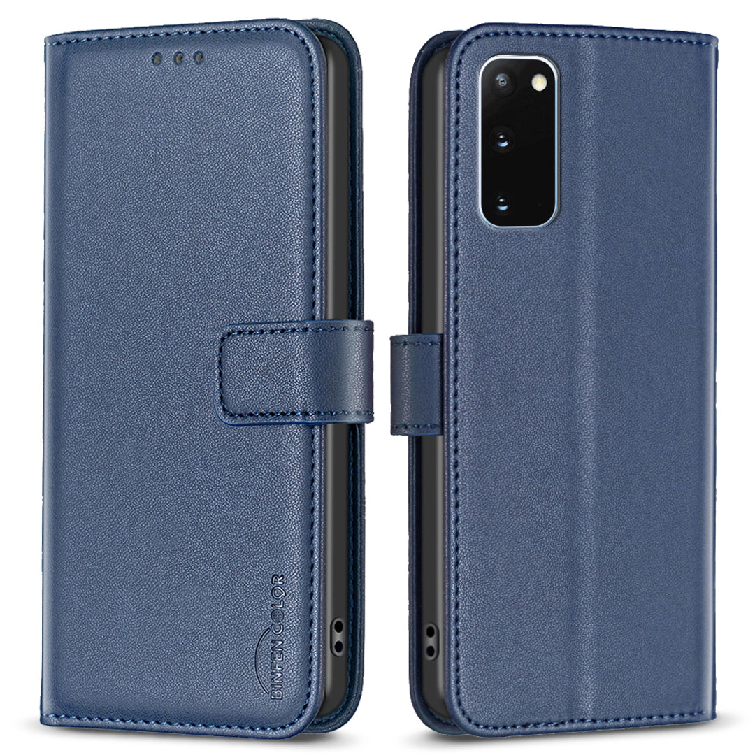 BINFEN COLOR BF17 For Samsung Galaxy S20 4G / 5G Flip Folio Wallet Cover PU Leather Stand Phone Case BINFEN COLOR BF17 For Samsung Galaxy S20 4G / 5G Flip Folio Wallet Cover PU Leather Stand Phone Case